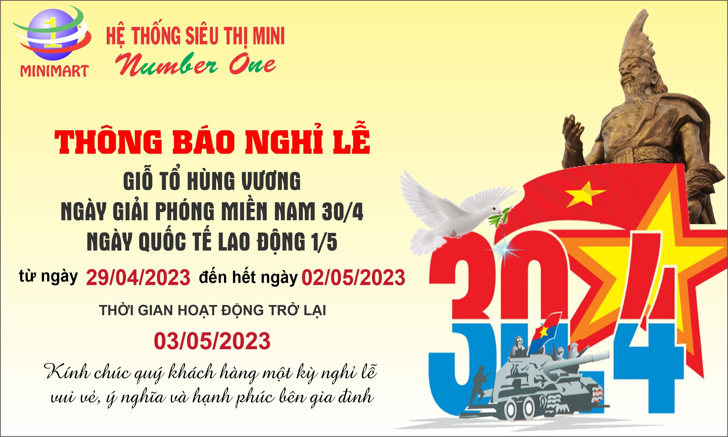 THÔNG BÁO NGHỈ LỄ