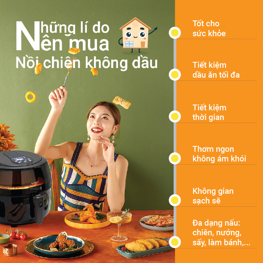 Top những lí do bạn nên mua nồi chiên không dầu