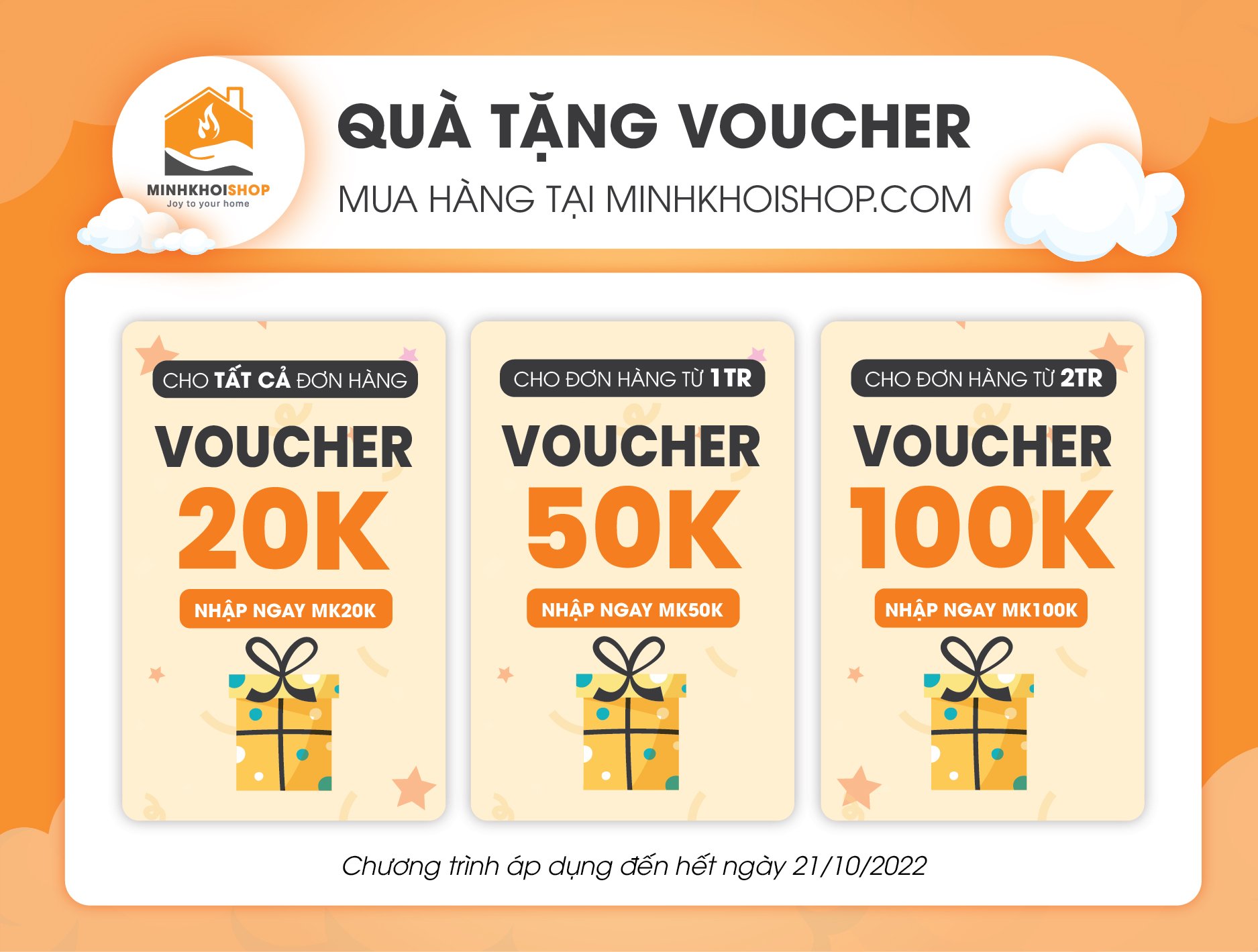 Voucher giảm giá tới 100k tại Minh Khôi Shop