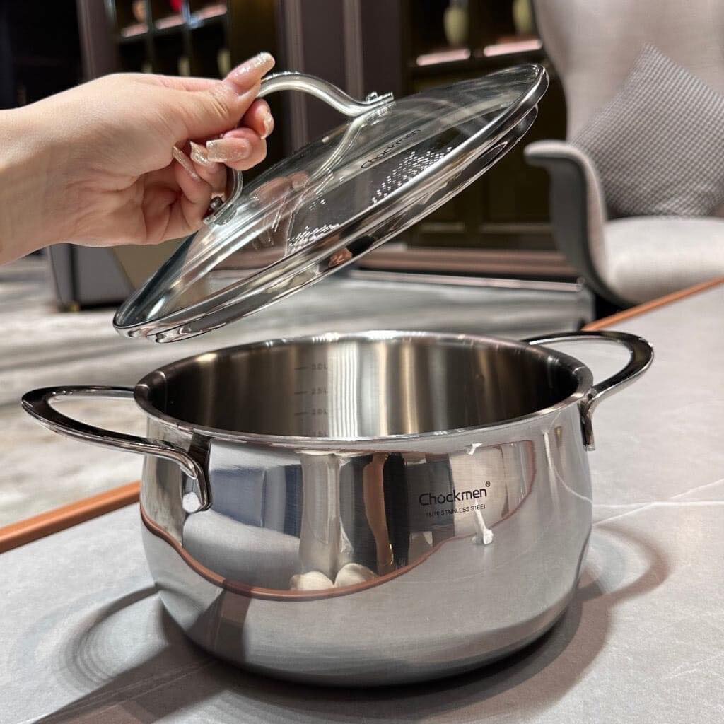 Top 6 Nồi Inox Tốt Nhất Hiện Nay 2025 Nồi inox Chockmen đúc liền nguyên khối 20cm CKM26