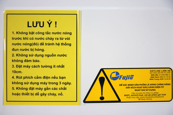 Một số lưu ý khi sử dụng cây nước nóng lạnh FujiE WD6000C
