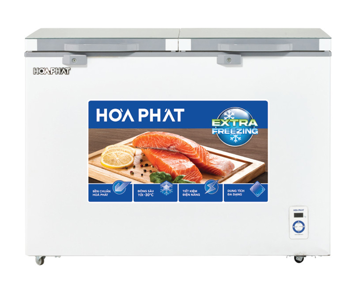 Tủ đông Hòa Phát HPF AD6352.T1 - 2 cánh 1 ngăn đông , cánh kính cường lực