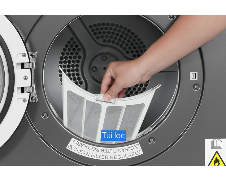 Máy sấy thông hơi Aqua 8 kg AQH-V800H(SS)