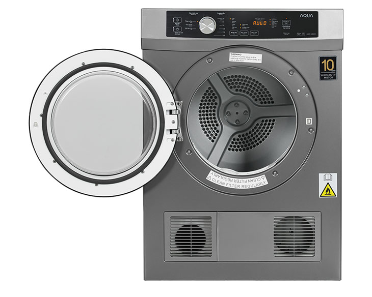 Máy sấy thông hơi Aqua 8 kg AQH-V800H(SS)