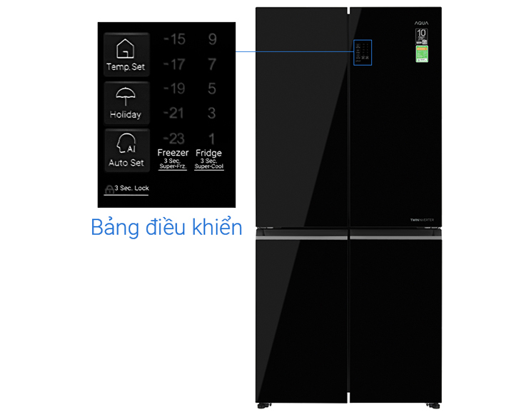 Tủ lạnh Aqua Inverter 469 lít AQR-M536XA(GB)