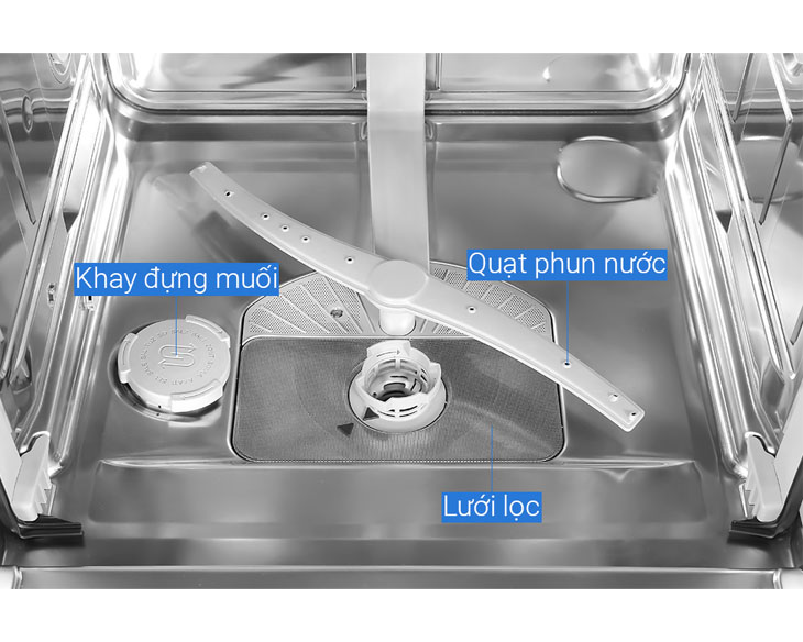 Máy rửa bát Bosch Seri 4 SMS4EMI06E, 14 bộ độc lập có hé cửa, nhập khẩu Ba Lan - Chính hãng