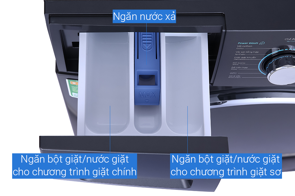 Máy giặt 9.5kg Casper WF-95I140BGB Inverter Xuất xứ Thái Lan