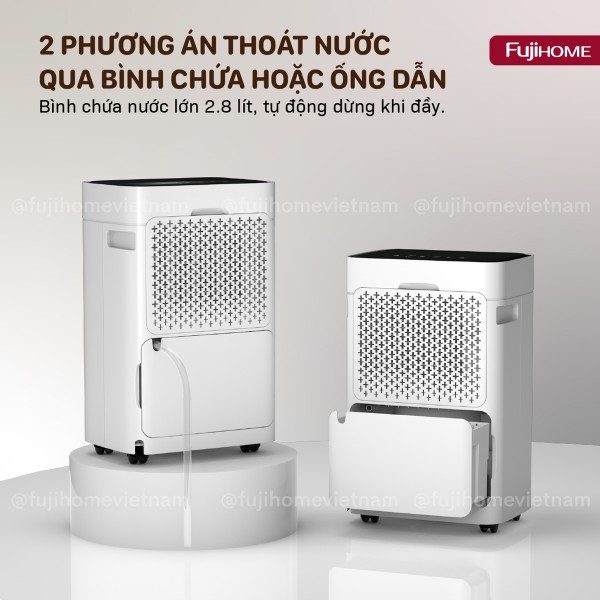 Máy hút ẩm Fujihome DH18W-HEPA (18lít/ngày) , lọc không khí bộ lọc HEPA, kết nối Wifi