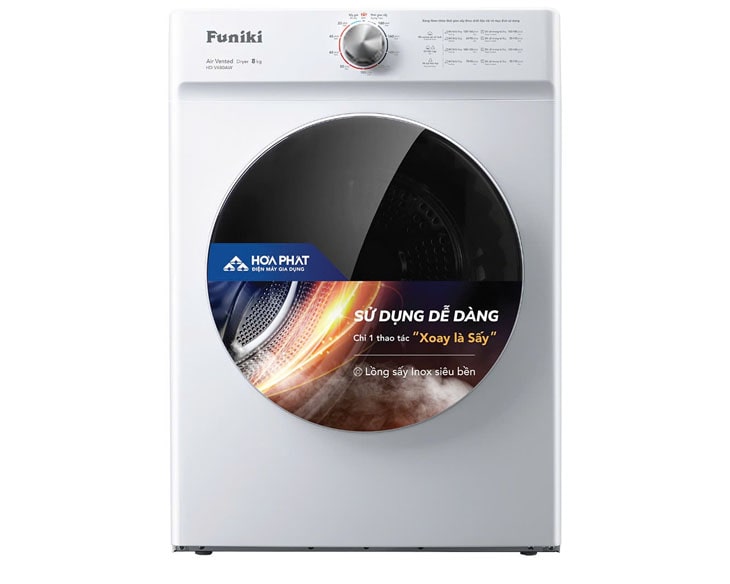 Máy sấy thông hơi Funiki HD V680AW 8kg