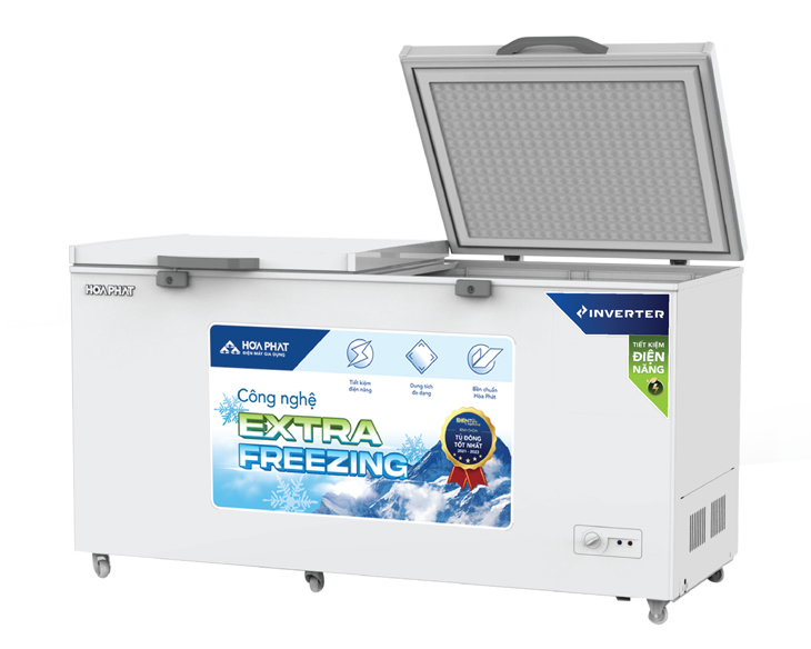 Tủ đông Hòa Phát HPF AD8544 544L Inverter dàn đồng -30oC