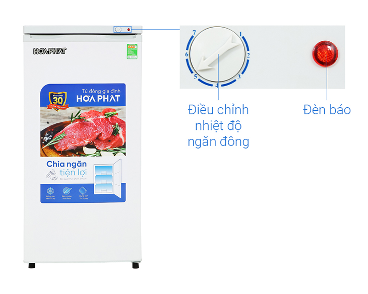 Tủ đông đứng Hòa Phát HPF UAH6147 147 lít 5 ngăn