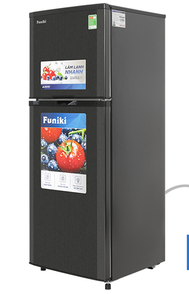 Tủ lạnh Funiki 209 lít HR T6209TDG , không đóng tuyết MẪU MỚI MÀU GHI ĐEN