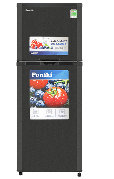 Tủ lạnh Funiki 209 lít HR T6209TDG , không đóng tuyết MẪU MỚI MÀU GHI ĐEN