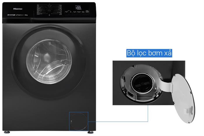 Máy giặt sấy Hisense Inverter giặt 9 kg - sấy 6 kg WD90N1Y