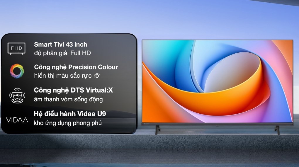 Smart Tivi Hisense FHD 43 inch 43A5S