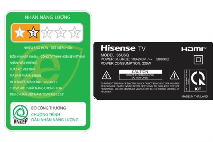 Smart Tivi ULED Hisense 4K 65 inch 65U6Q