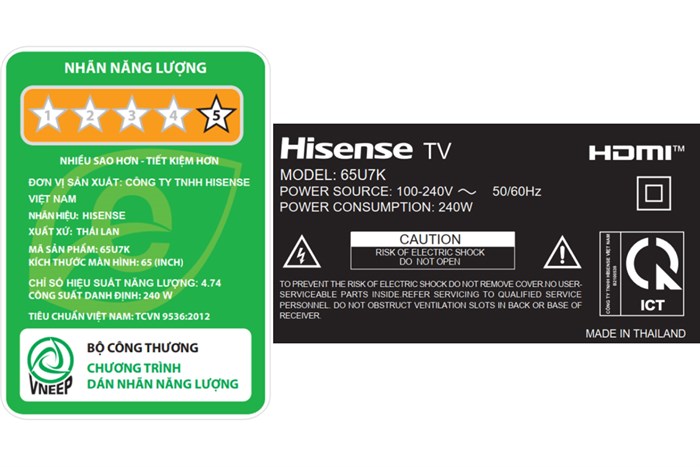 Smart Tivi ULED Hisense 4K 65 inch 65U7K
