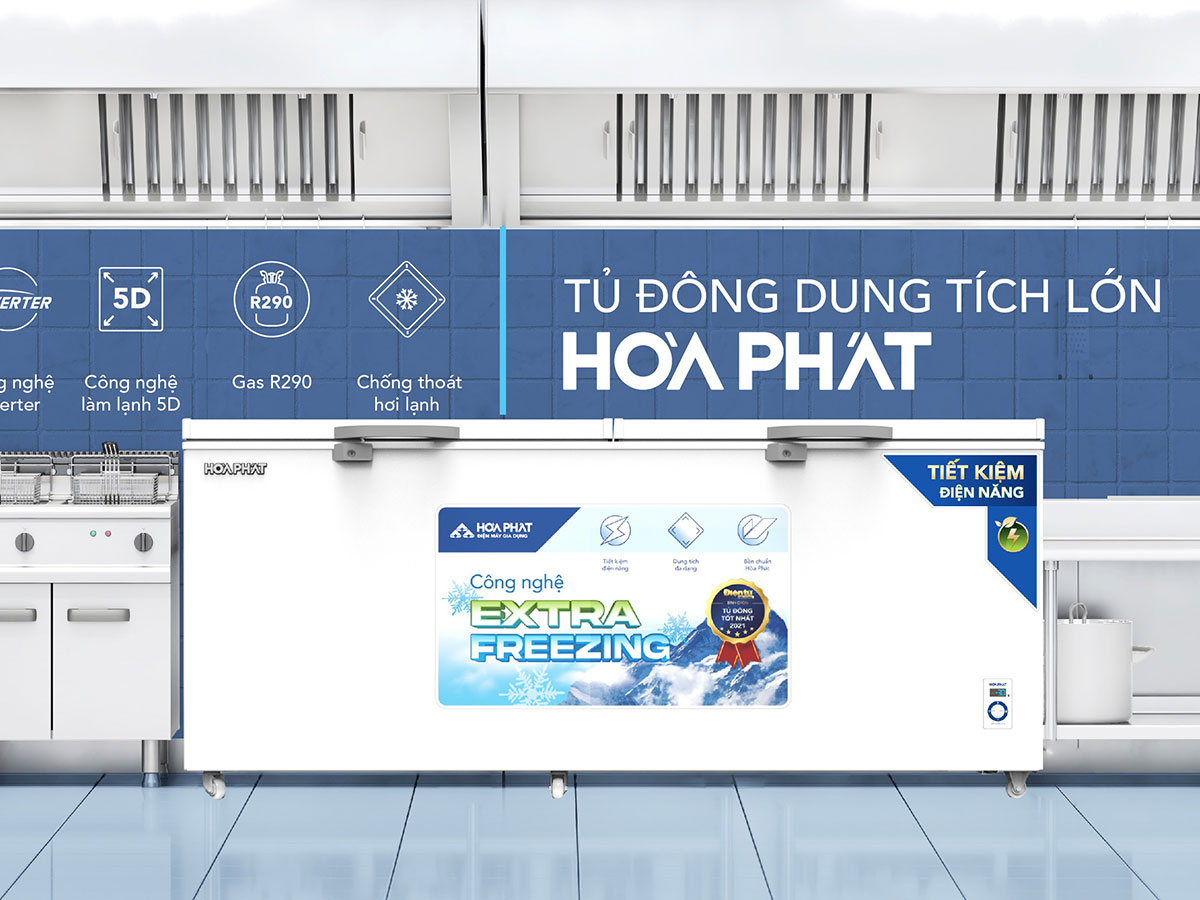 Tủ đông Hòa Phát HPF AD6783.1 783L dàn đồng -30oC , điều khiển Smart remote