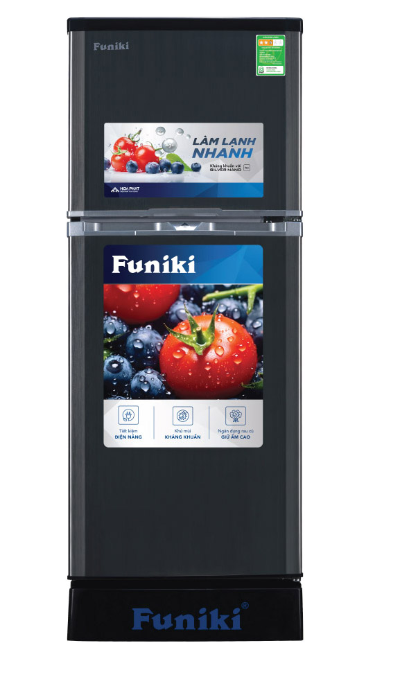 Tủ lạnh Funiki 126 lít FR-132CI.1, không đóng tuyết, MÀU GHI ĐEN- MẪU MỚI