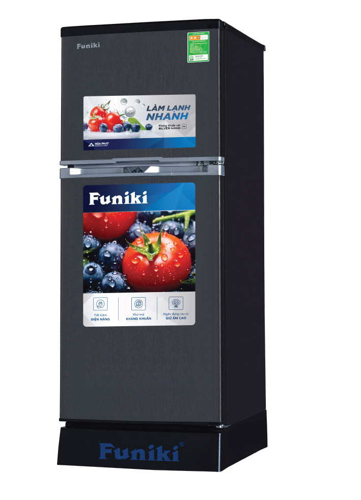 Tủ lạnh Funiki 147l 2 cánh FR-152CI.1 , không đóng tuyết, MÀU GHI ĐEN- MẪU MỚI