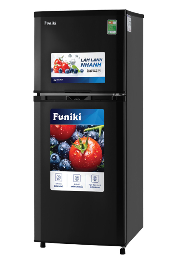 Tủ lạnh Funiki 159 lít HR T6159TDG , không đóng tuyết MẪU MỚI MÀU GHI ĐEN