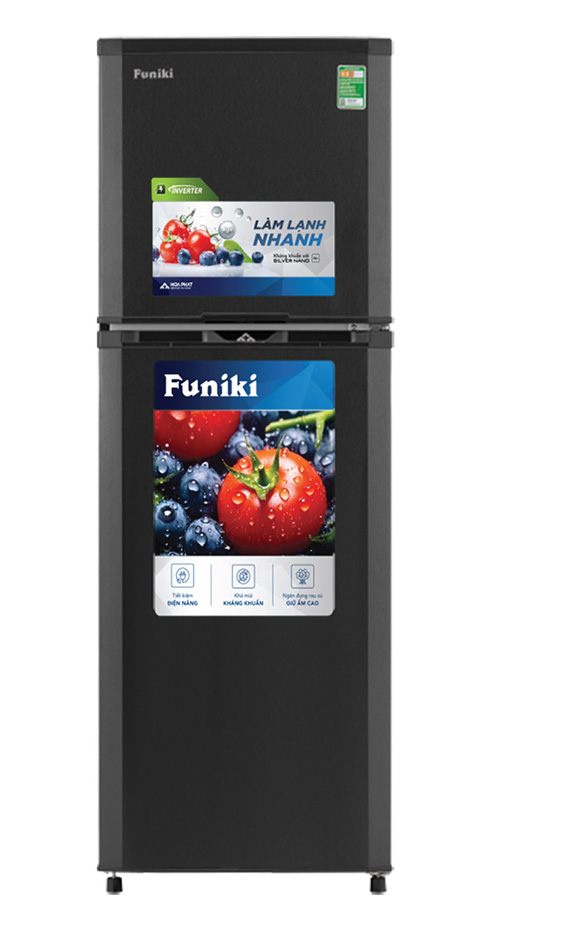 Tủ lạnh Funiki Inverter HR T8209TDG 209 lít , không đóng tuyết MÀU GHI ĐEN