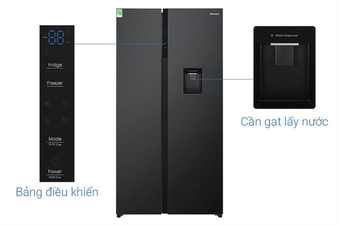 Tủ lạnh Hisense Inverter 550 lít Side By Side RS708N4EBND