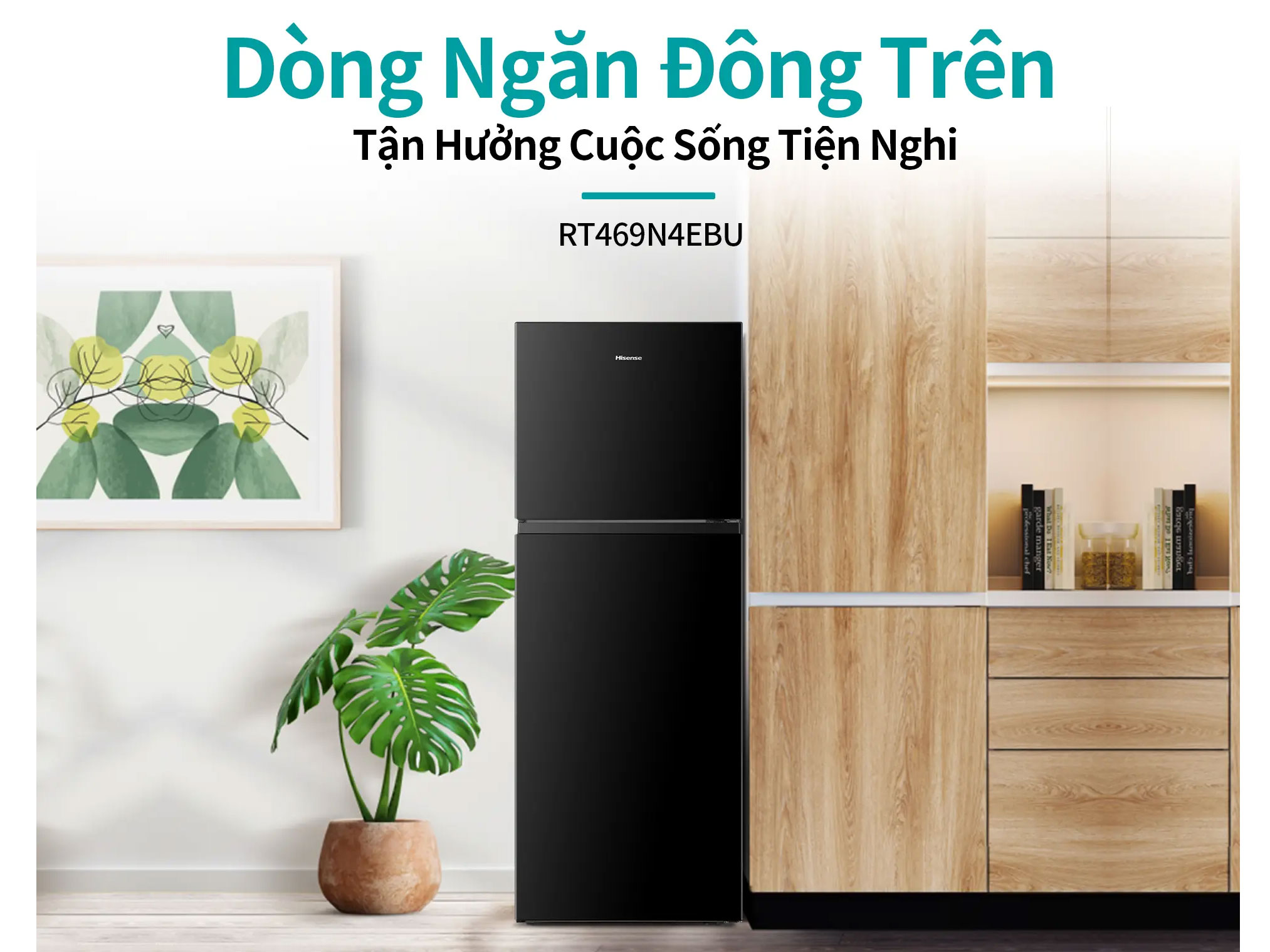 Tủ lạnh Hisense Inverter mặt kính 324 lít RT469N4EBU