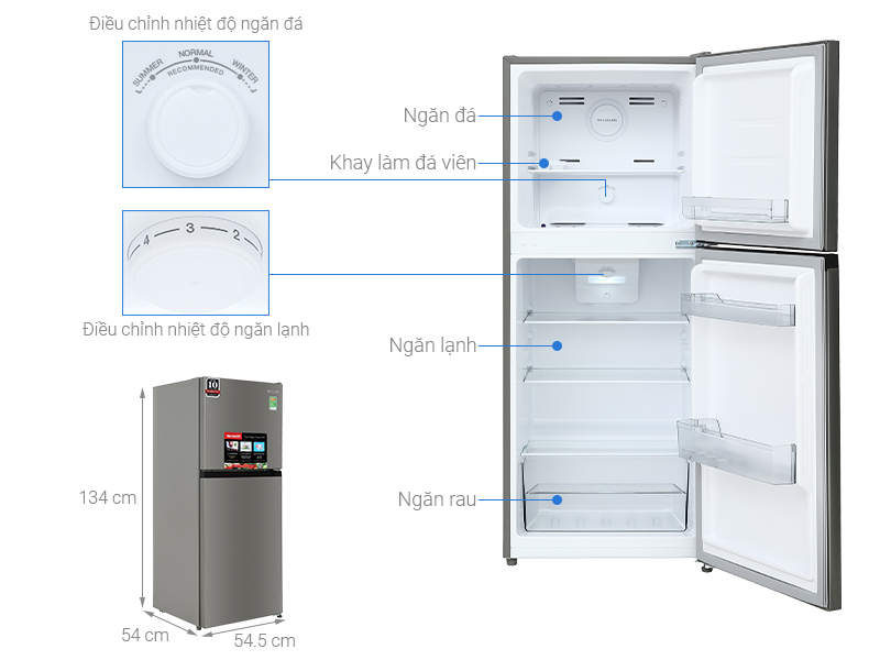 Tủ lạnh Sharp Inverter 198 lít SJ-X198V-SL