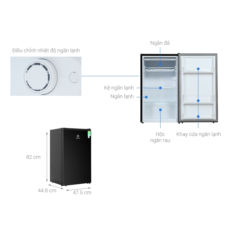 Tủ lạnh Electrolux 94 lít EUM0930AD-VN