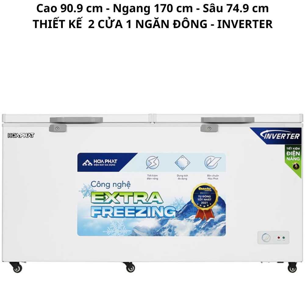 Tủ đông Hòa Phát HPF AD8544 544L Inverter dàn đồng -30oC