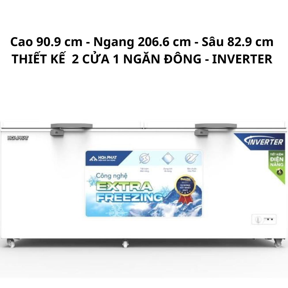 Tủ đông Hòa Phát Inverter 352 Lít HPF AD8352 , 1 ngăn 1 chế độ đông