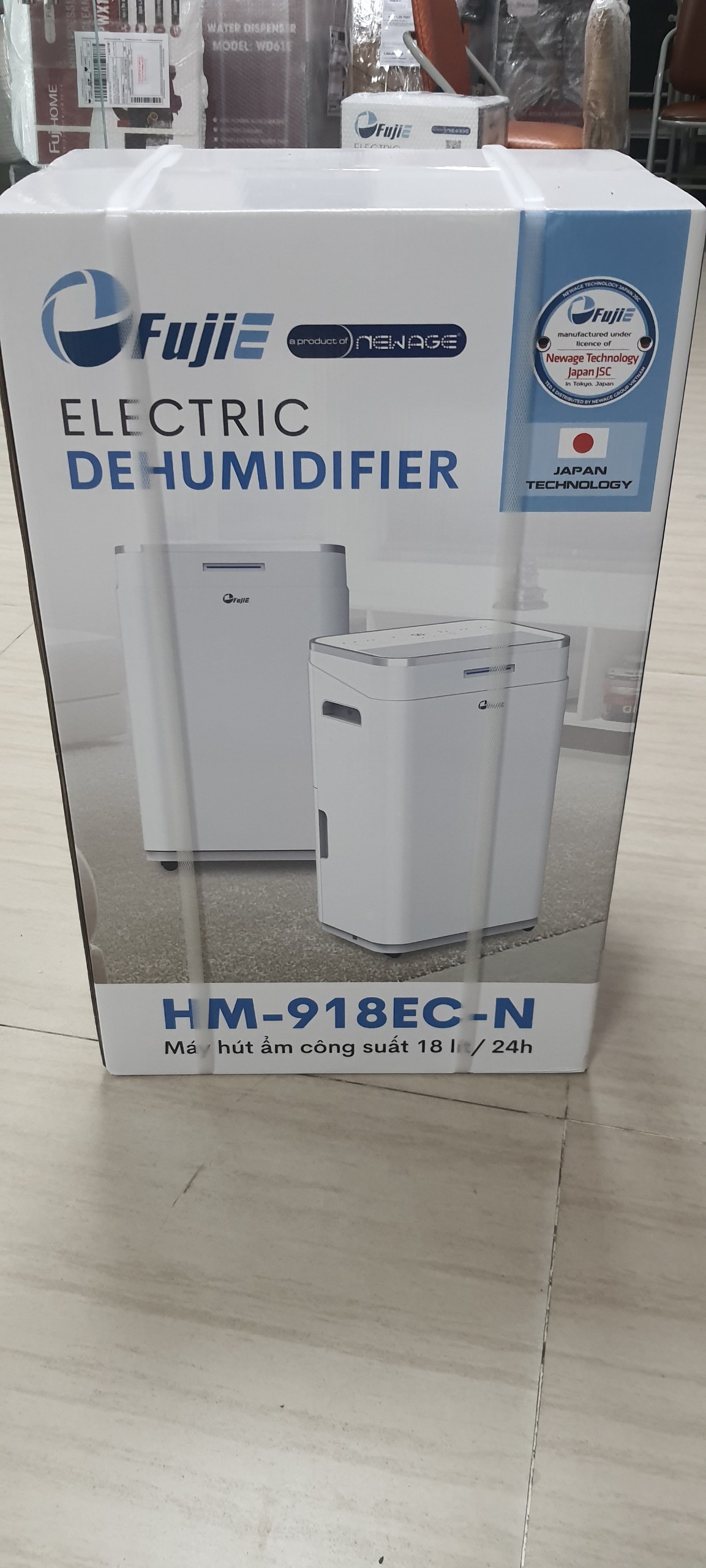 Máy Hút Ẩm Dân Dụng FujiE HM-918EC-N, bình chứa 6.5 lít , kết nối WIFI thông minh - MẪU MỚI 2024