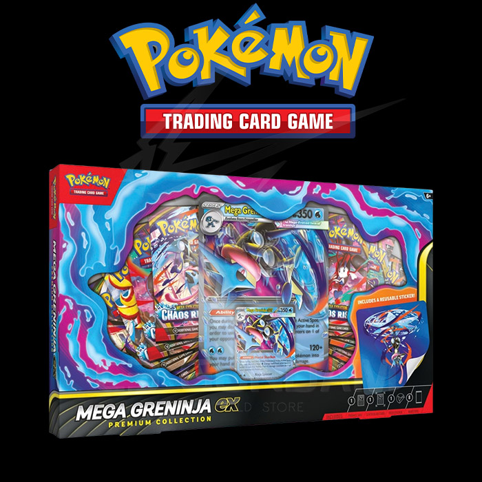 Thẻ Bài Pokemon TCG Mega Greninja ex Premium Collection (8 Packs)
