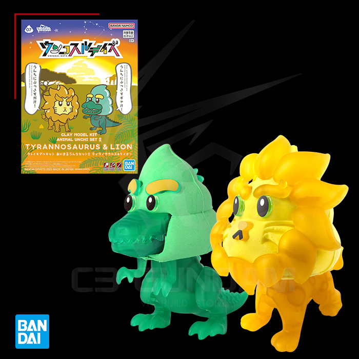 Clay Model Kit Animal Unchi Set 2 Tyrannosaurus & Lion