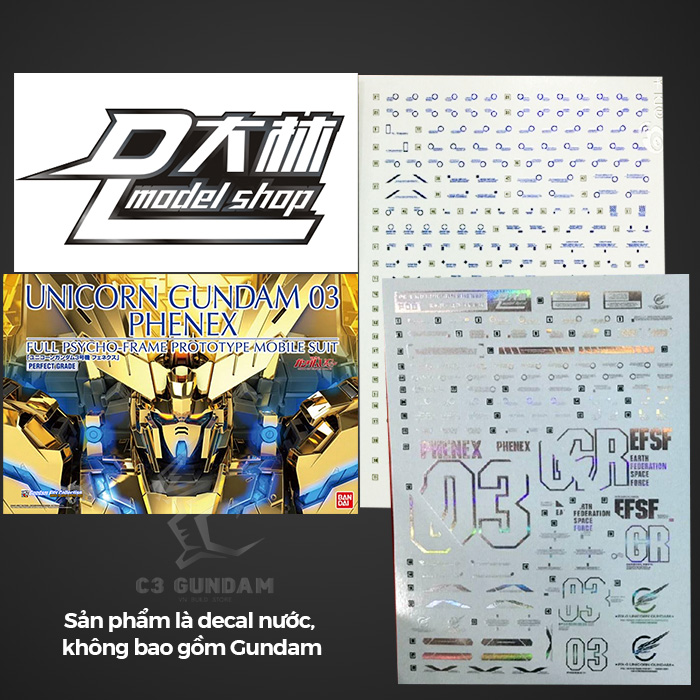 DECAL NƯỚC DALIN D.L MODEL PG PHENEX