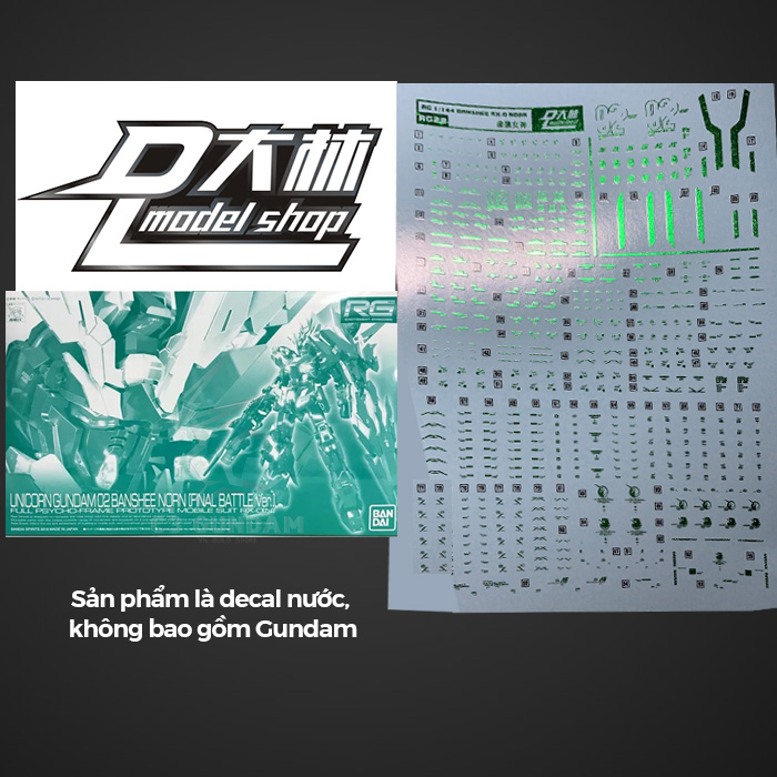 DECAL NƯỚC DALIN D.L MODEL RG BANSHEE NORN FINAL BATTLE