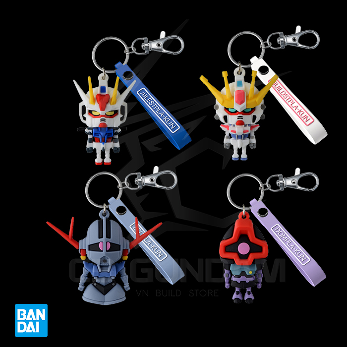 Móc Khóa Gundam 3D Rubber Mascot Keychain Aile Stpla-kun Build Stpla-kun Zeopla-kun Dompla-kun