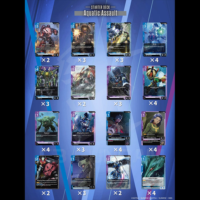 Thẻ Bài Gundam Card Game: [ST11] Starter Deck 11: Aquatic Assault [ENG]