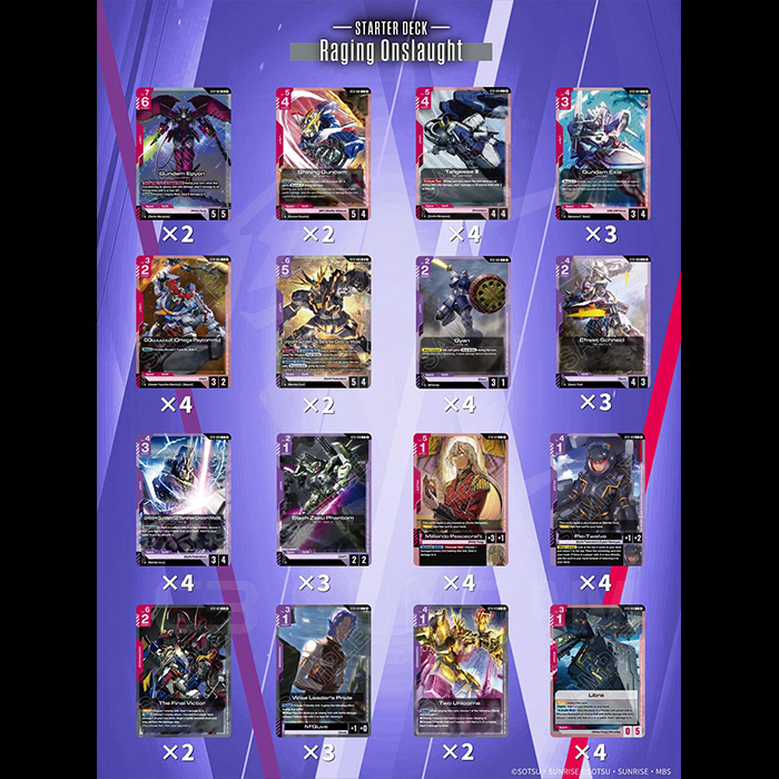 Thẻ Bài Gundam Card Game: [ST12] Starter Deck 12: Raging Onslaught [ENG]