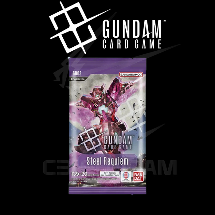 Thẻ Bài Gundam Card Game: [GD03] Steel Requiem Booster Box - Booster Pack [ENG]