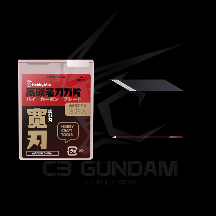DỤNG CỤ MÔ HÌNH GUNDAM HOBBY MIO CÁN DAO ĐA NĂNG HMK-08 LƯỠI DAO GỌT NHỰA THỪA CARBON KNIFE BLADE 1710 1711 (30 PCS) BỘ DAO GỌT LƯỠI NHỎ HMK-01R HMK-01B HMK-03K HMK-03G