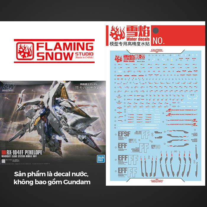 DECAL NƯỚC FRAMING SNOW HG PENELOPE
