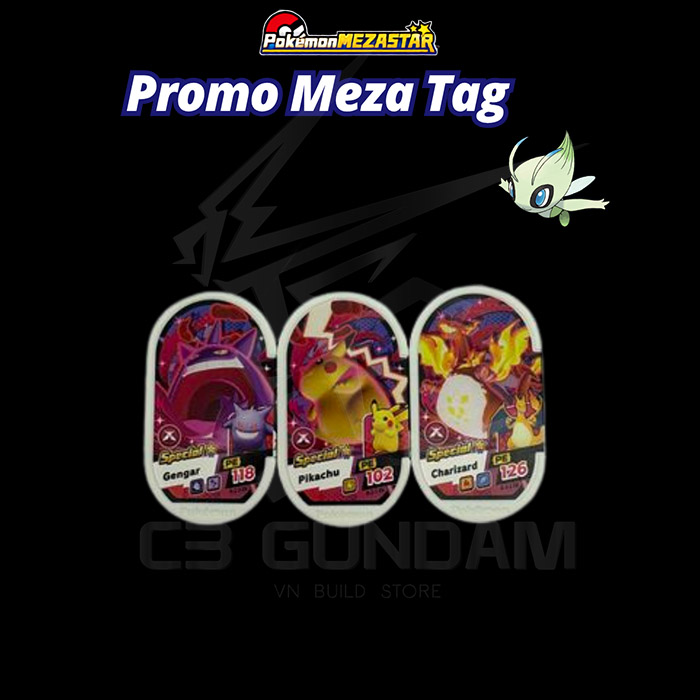 Pokemon Mezastar Promo - Special Meza Tag - Dynamax Band Pikachu & Charizard