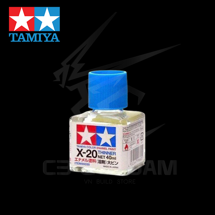 DUNG DỊCH PHA SƠN TAMIYA X20 ENAMEL THINNER - DUNG MÔI PHA SƠN GỐC DẦU X20 40ML-250ML