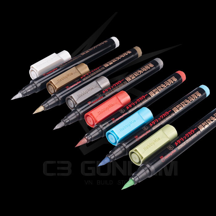 BÚT SƠN VẼ MÔ HÌNH GUNDAM CAO CẤP ĐẦU LÔNG GUNDAM MARKER HOBBY MIO TOOL METALLIC COLOR - MÀU KIM LOẠI