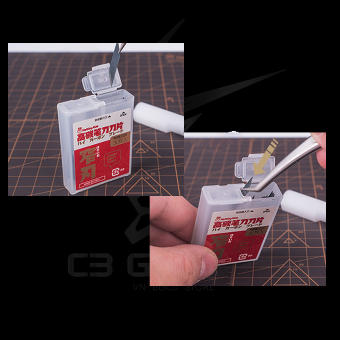 DỤNG CỤ MÔ HÌNH GUNDAM HOBBY MIO CÁN DAO ĐA NĂNG HMK-08 LƯỠI DAO GỌT NHỰA THỪA CARBON KNIFE BLADE 1710 1711 (30 PCS) BỘ DAO GỌT LƯỠI NHỎ HMK-01R HMK-01B HMK-03K HMK-03G