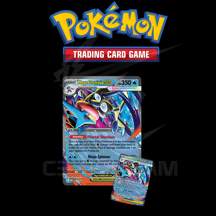 Thẻ Bài Pokemon TCG Mega Greninja ex Premium Collection (8 Packs)