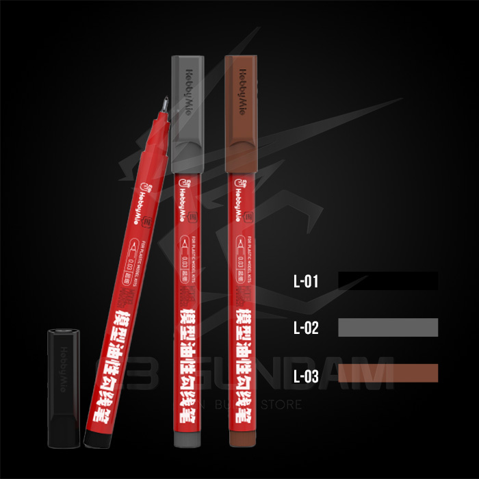 BÚT KẺ LẰN CHÌM - KẺ LINE MÔ HÌNH GUNDAM MARKER HOBBY MIO L-01 L-02 - L03 BLACK GRAY BROWN