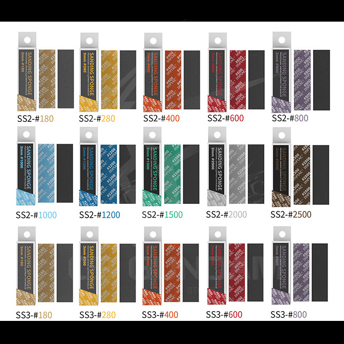 DỤNG CỤ MÔ HÌNH GUNDAM GIẤY CHÀ NHÁM XỐP DSPIAE 3MM SS-S02 75x25mm #1000 #1200 #1500 #2000 #2500